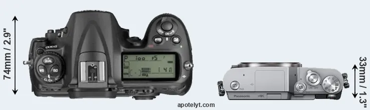 Compare D300 versus GX800 top