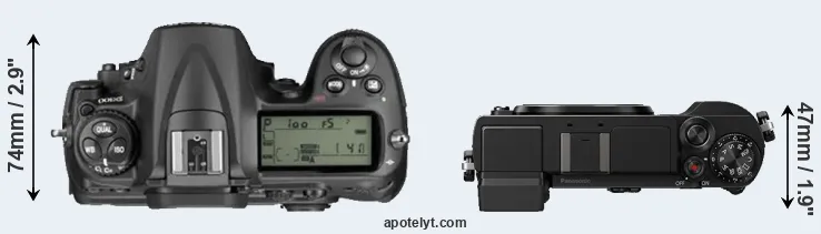 Compare D300 versus GX9 top