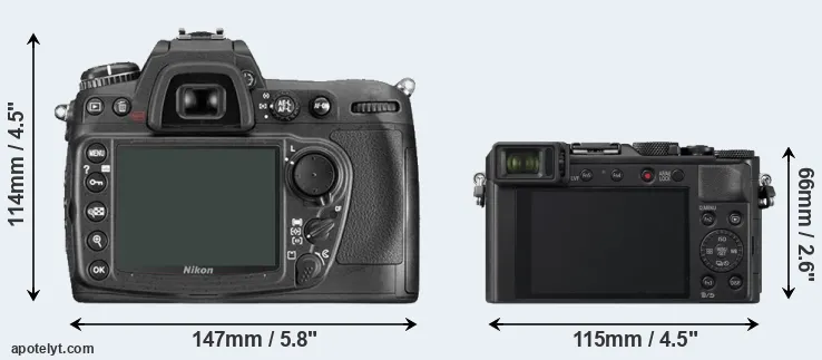 Comparison D300 or LX100 II rear