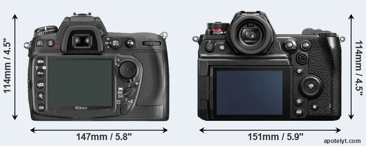 Comparison D300 or S1H rear