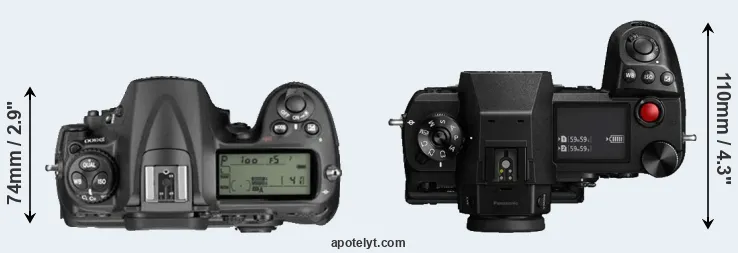 Compare D300 versus S1H top