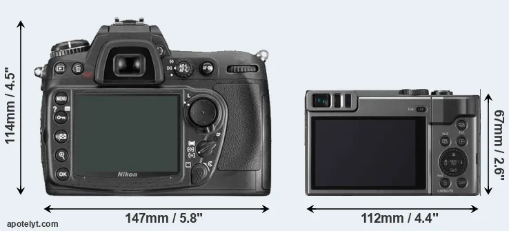 Comparison D300 or TZ90 rear