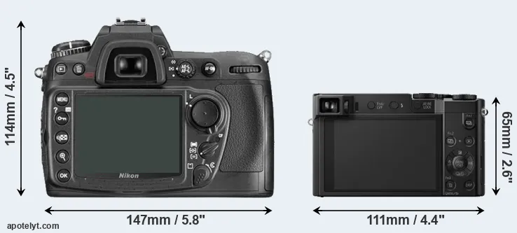 Comparison D300 or ZS100 rear