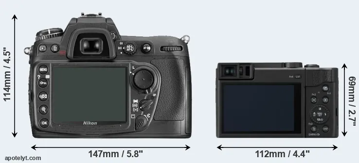 Comparison D300 or ZS80 rear