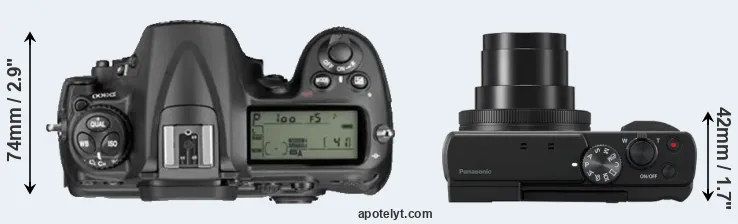 Compare D300 versus ZS80 top