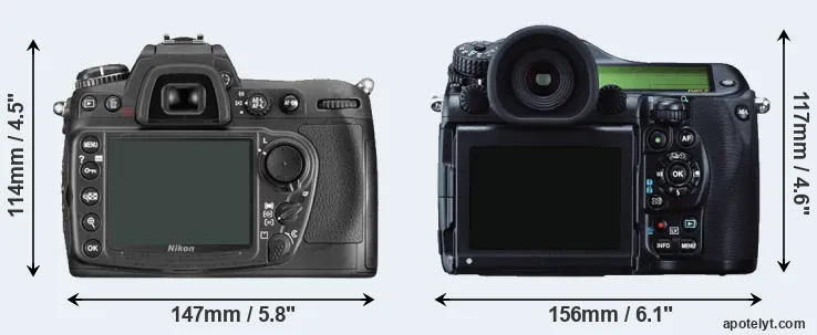 Comparison D300 or 645Z rear