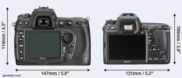 Comparison D300 or K-3 rear