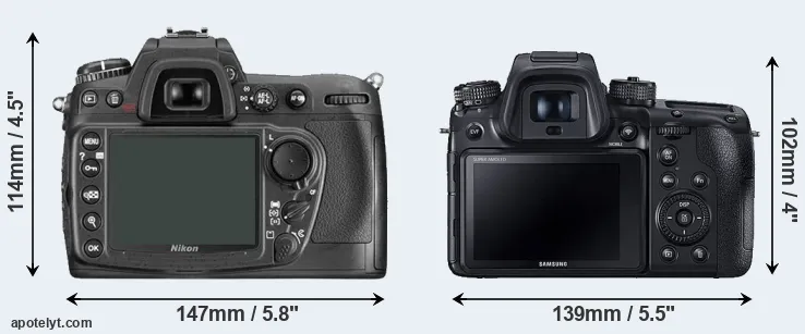 Comparison D300 or NX1 rear