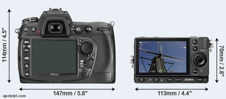 Comparison D300 or fp rear
