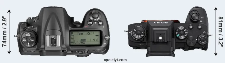Compare D300 versus A1 top