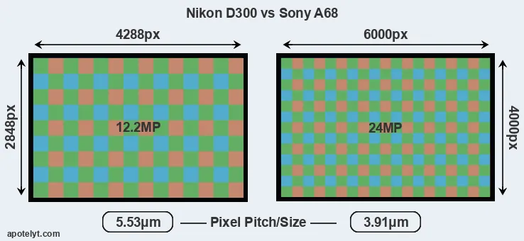 D300 versus A68 MP
