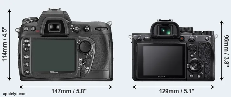Comparison D300 or A7R IV rear
