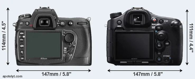 Comparison D300 or A99 rear