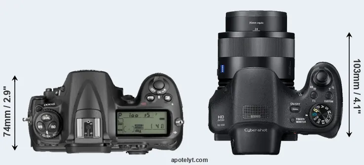 Compare D300 versus HX350 top