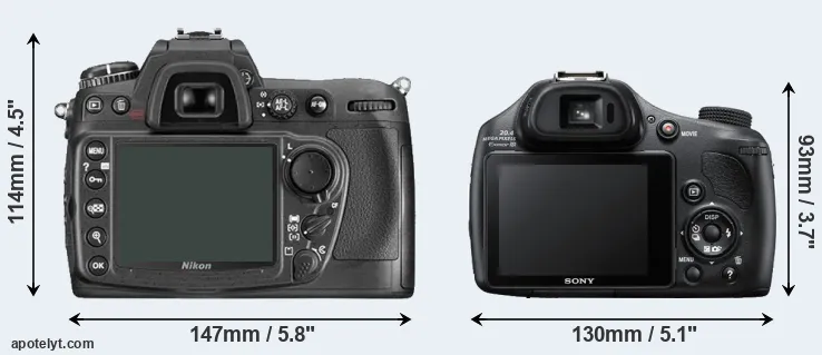 Comparison D300 or HX400V rear