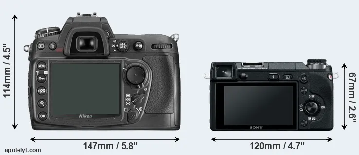 Comparison D300 or NEX-6 rear
