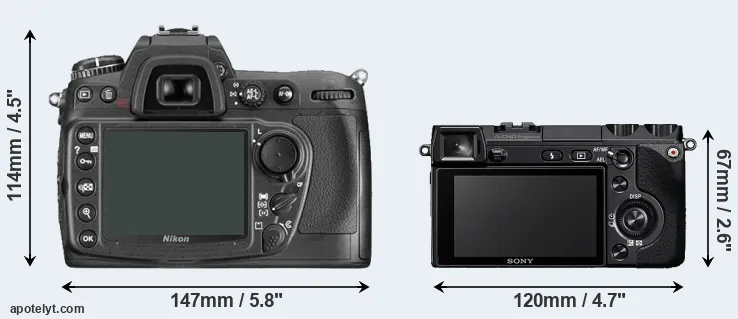 Comparison D300 or NEX-7 rear