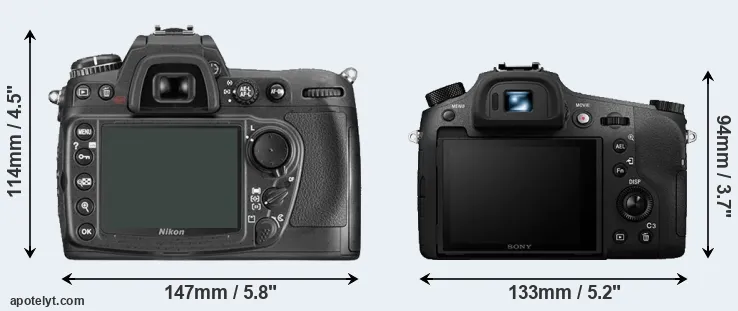 Comparison D300 or RX10 III rear