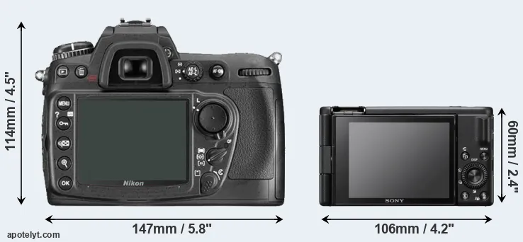 Comparison D300 or ZV-1F rear