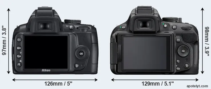 Comparison D3000 or D5200 rear