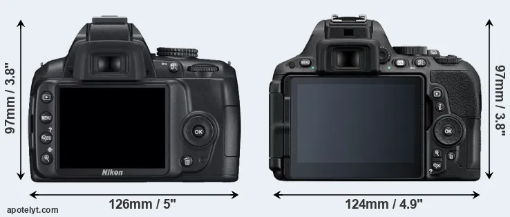 Comparison D3000 or D5500 rear