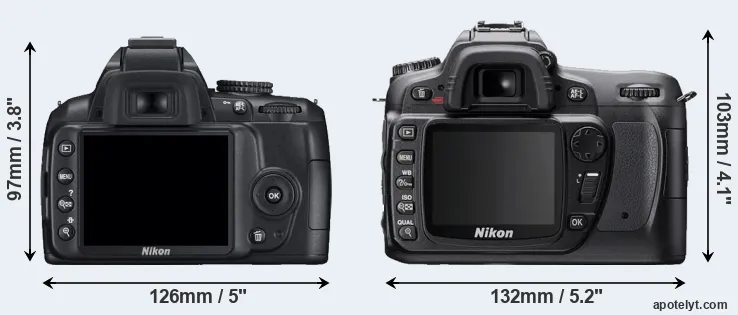 Comparison D3000 or D80 rear