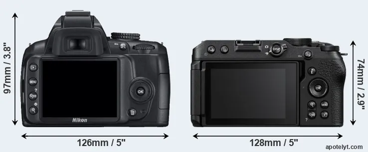 Comparison D3000 or Z30 rear