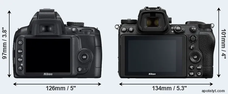 Comparison D3000 or Z7 II rear