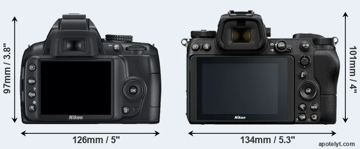 Comparison D3000 or Z7 rear