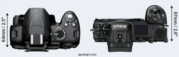 Compare D3000 versus Z7 top
