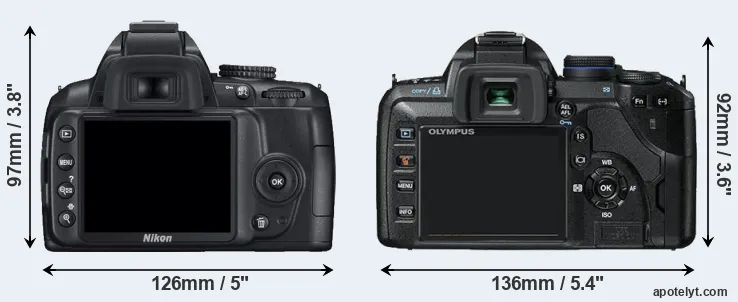 Comparison D3000 or E-520 rear