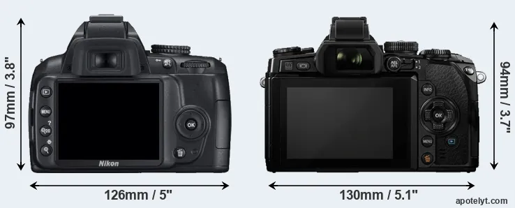 Comparison D3000 or E-M1 rear
