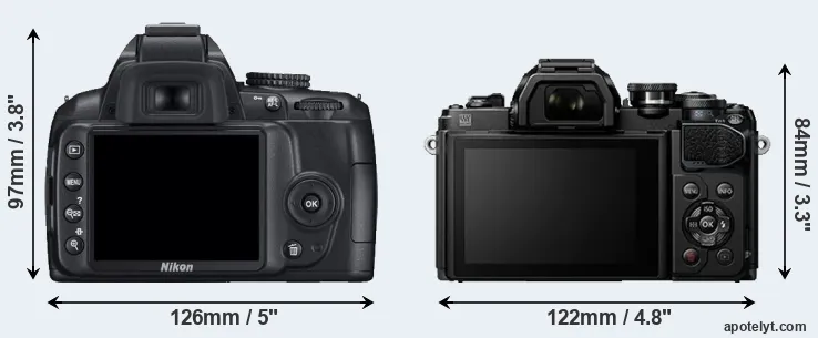 Comparison D3000 or E-M10 III rear