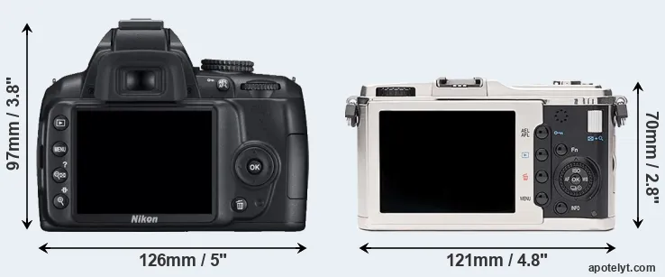 Comparison D3000 or E-P1 rear