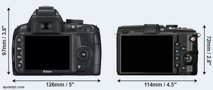 Comparison D3000 or E-PL2 rear