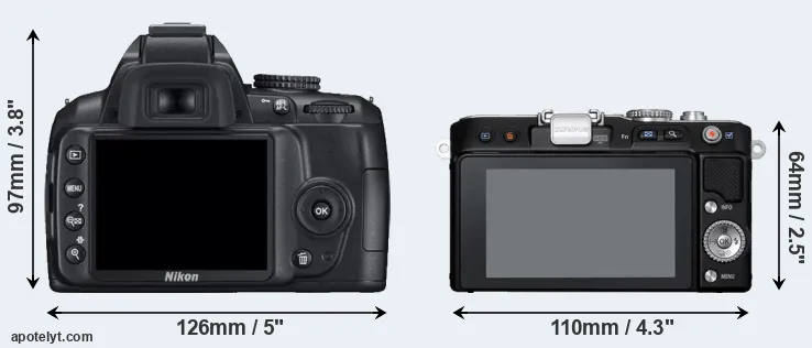 Comparison D3000 or E-PL3 rear