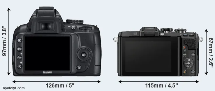Comparison D3000 or E-PL7 rear