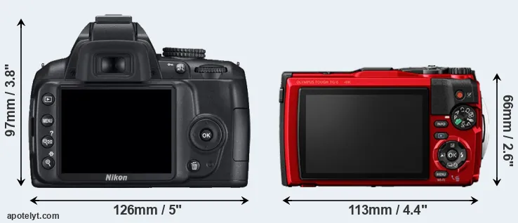 Comparison D3000 or TG-6 rear