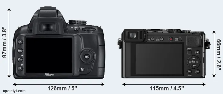 Comparison D3000 or LX100 rear