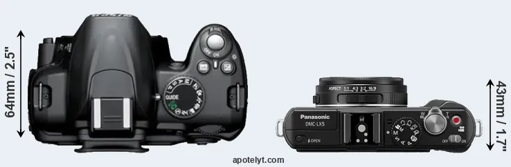 Compare D3000 versus LX5 top