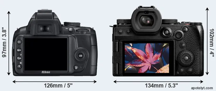 Comparison D3000 or S5 II rear
