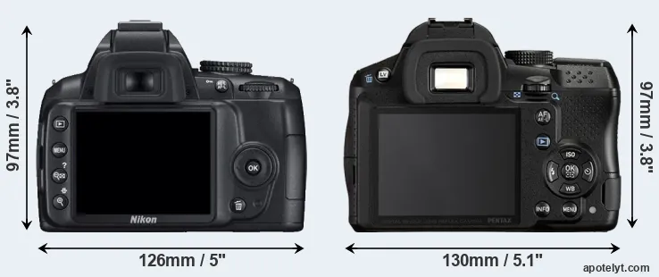 Comparison D3000 or K-30 rear