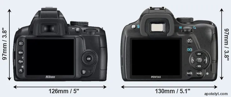 Comparison D3000 or K-50 rear