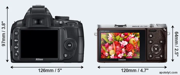 Comparison D3000 or NX500 rear