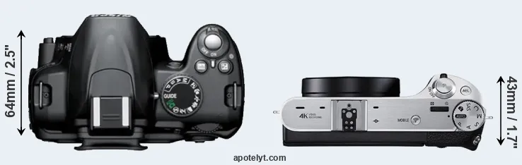 Compare D3000 versus NX500 top