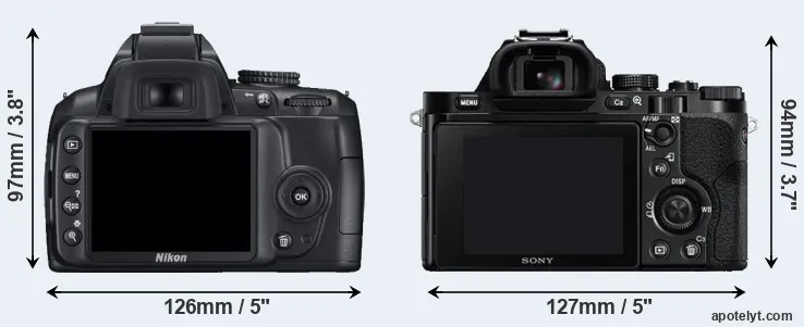 Comparison D3000 or A7 rear