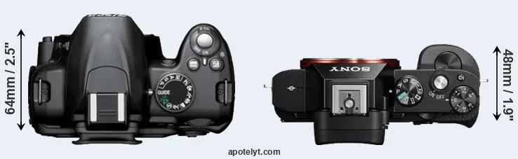 Compare D3000 versus A7 top