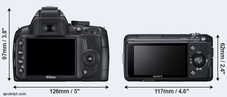Comparison D3000 or NEX-3 rear