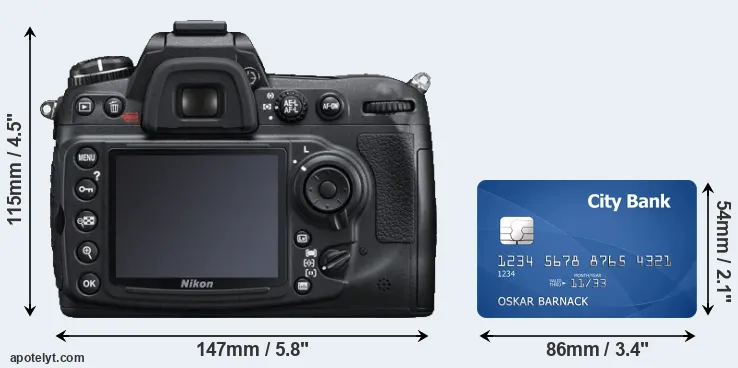 D300S and credit card rear side