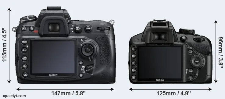 Comparison D300S or D3200 rear